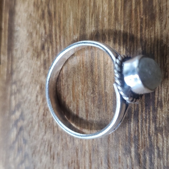 sterling silver sparkle opal moonstone ring size 8.5 R378‎ - Picture 3 of 4